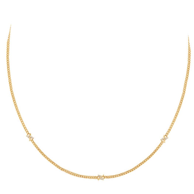 

ANIA HAIE Gold Cross Station 925 Silver Necklace N061-05G single type