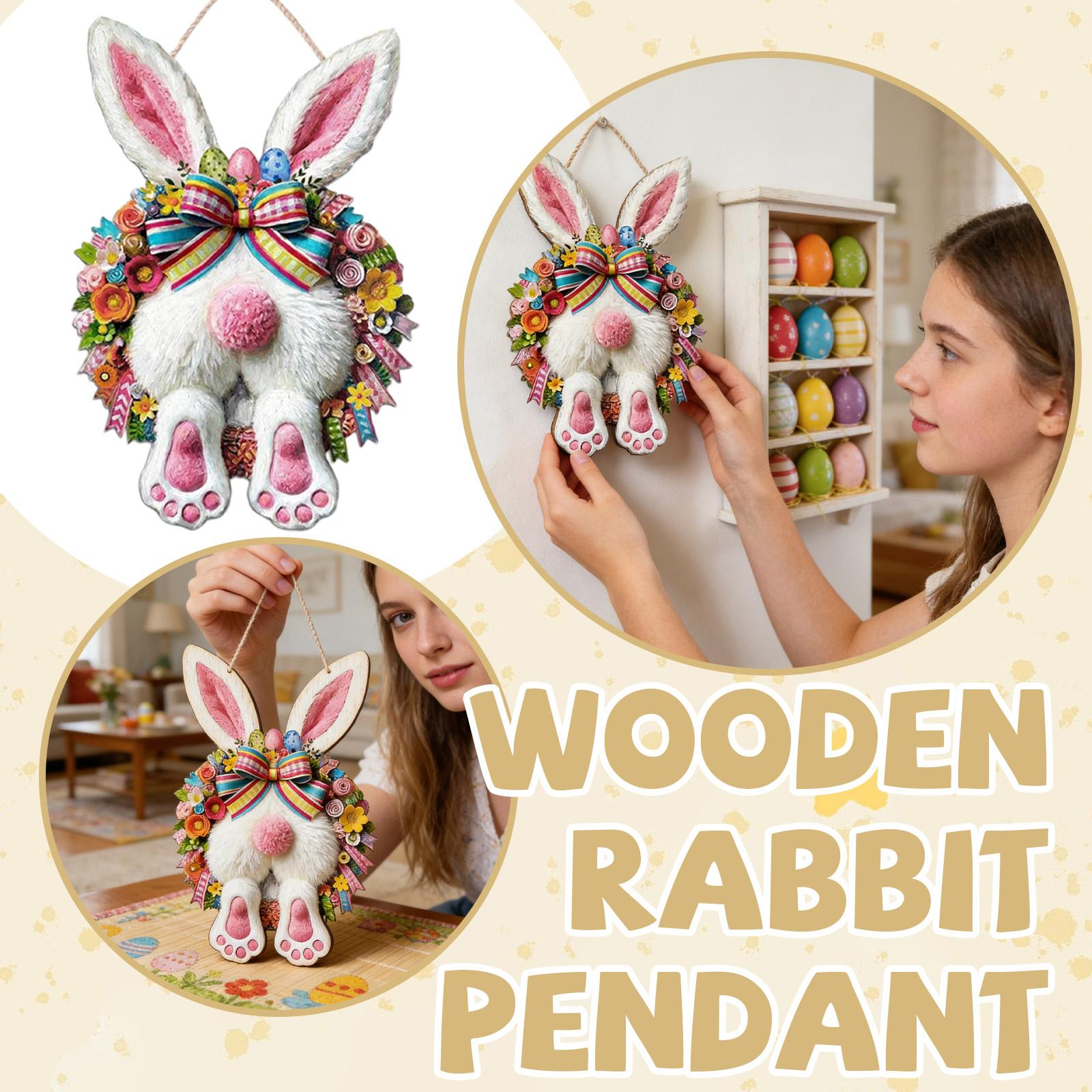 

Easter Cartoon Wooden Logohanging, Spring Wooden Decoration Pendant, Easter Decoration One Size розовый