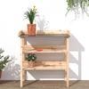 VidaXL Table à Plantes avec Étagère, Support de Pots de Fleurs, Présentoir à Plantes, Support à Plantes Jardin, Bois de 156352