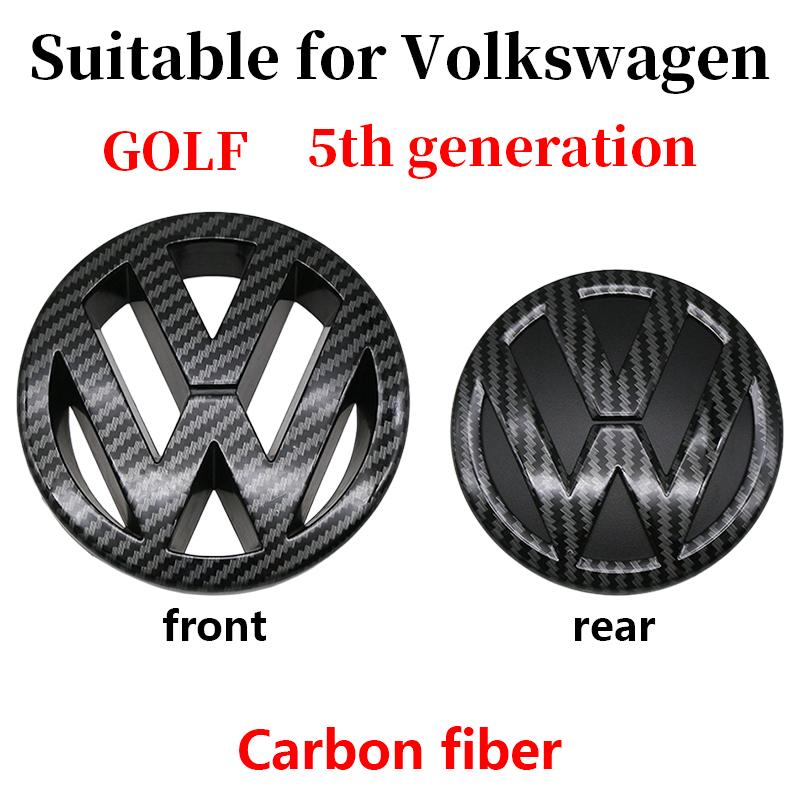 1/2Pcs Original Car Replace Front Grill Badge Trunk Lid Tailgate Emblem Logo Decor Accessory For VW GOLF 5 3D Premium Pro Plus Bu2