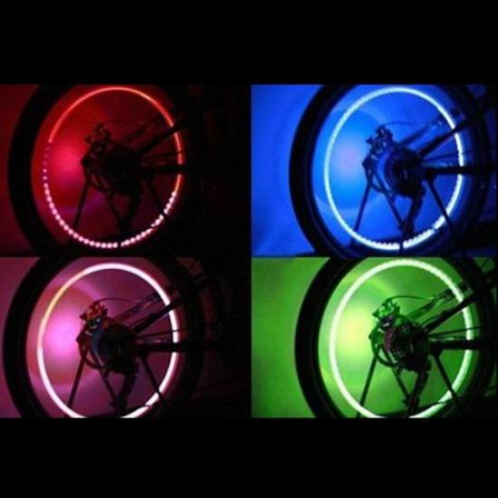 4x Colorful Car Wheel Tire Air Valve Stem LED Light Caps Cover Auto Accessories