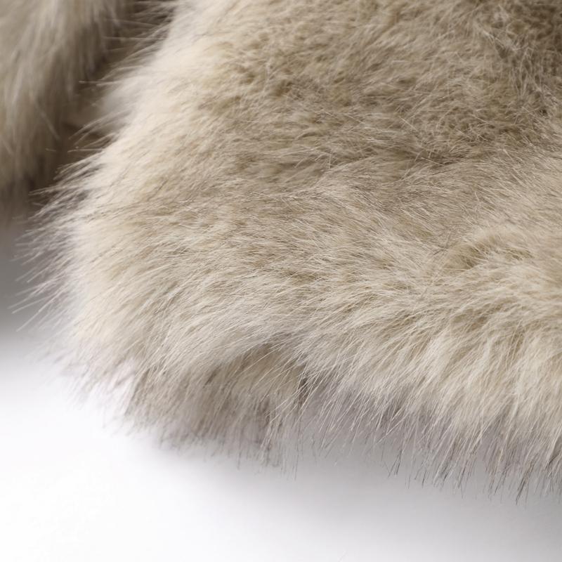 Fashion Luxury Faux Fur Short Coat Women Stand Collar Long Sleeve Loose Jacket Autumn Winter Lazy Thick Streetwear Outerwear