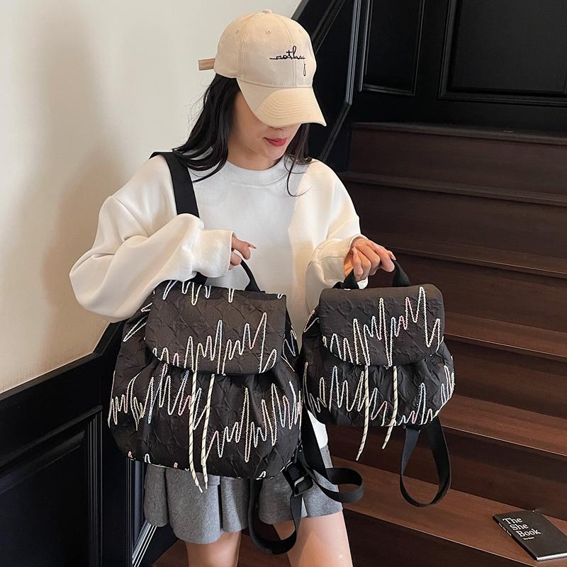 Women's Lightweight Sports Backpack Colorful Embroidered Backpack