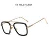 Luxury Square Sunglasses Men Women Brand Designer Retro Alloy Frame Big Sun Glasses Vintage Gradient Male Female Oculos Feminino