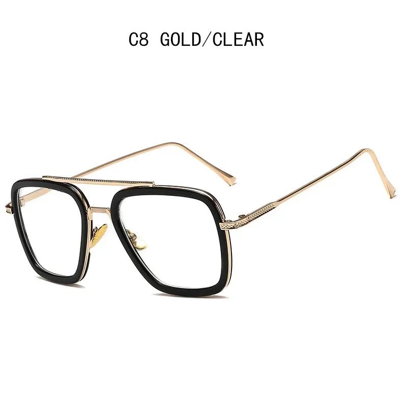 Luxury Square Sunglasses Men Women Brand Designer Retro Alloy Frame Big Sun Glasses Vintage Gradient Male Female Oculos Feminino