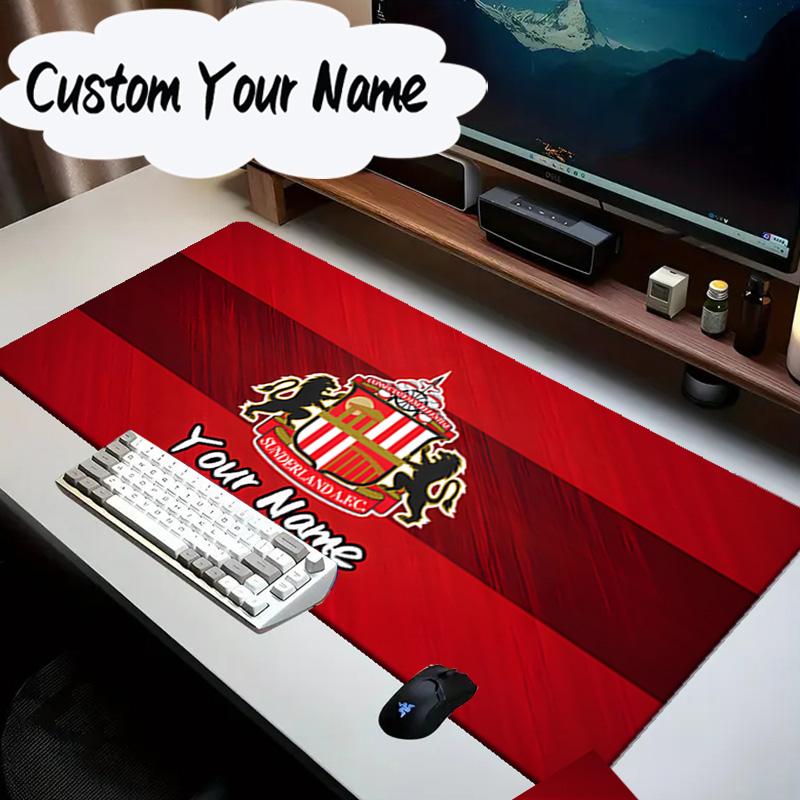 Custom Name Mouse Pad Sunderland Football Mouse Pad Desk Mat, Non-Slip Rubber Backer Pad For Computer Notebook Gaming Mouse Pad Birthday Gift