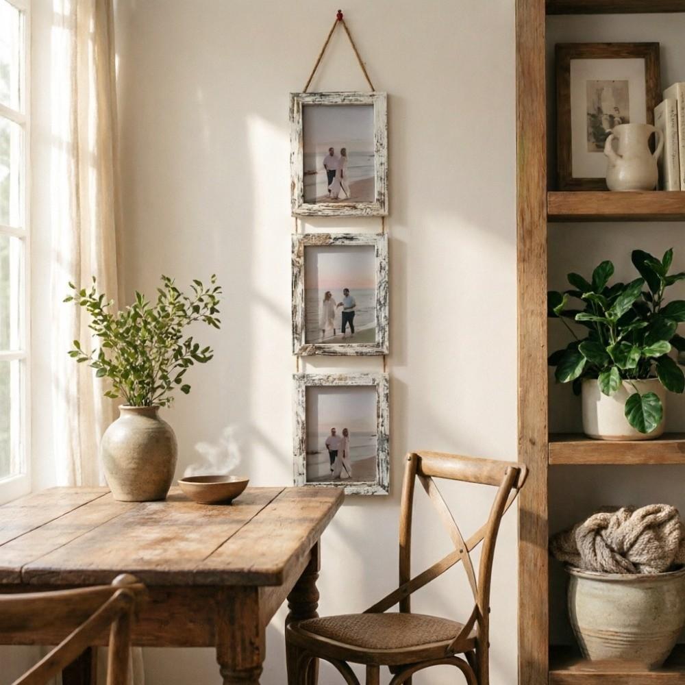 Linked Photo Holder Wall Art Picture Frame 6-Inch Vertical Photo Wall Bedroom