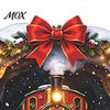 Christmas Storefront Decor Vintage Steam Train Static Window Sticker, 3D Broken Wall Effect Glass No Glue Stickers No-Adhesive Decal for Xmas