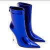 Fashion FHC Europea Patent Leather Women Ankle Boots,Stage Show Shoes,Colorful Short Botas,34-47,Purple,Green,Blue,Orange,Pink,Dropship