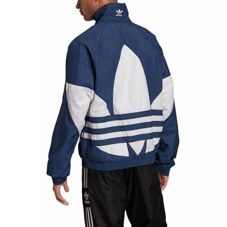 Adidas Originals Large Logo Zip Up Jacket Men Blue FM9894