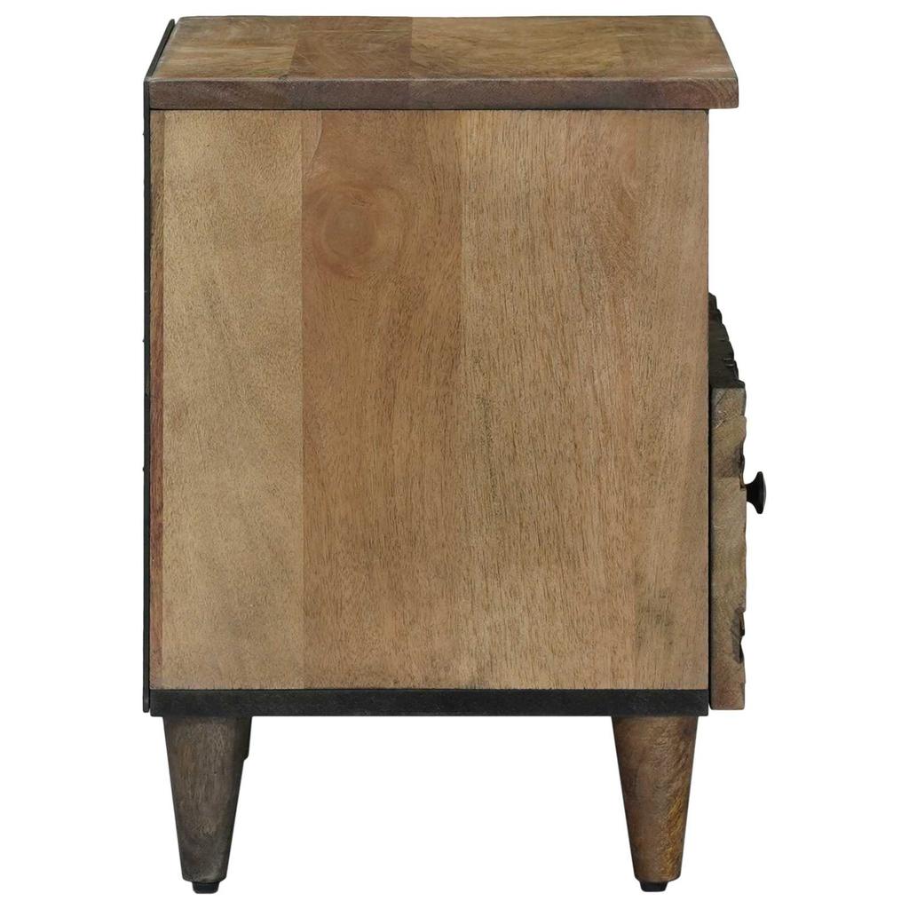 Bedside Table Brown 40 x 33 x 46 cm Solid Mango Wood
