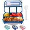Mikrowellengeeignete Lunchbehälter Separater Bereich Lebensmittelbehälter Niedliche 4-Fach Lunchbox Picknick