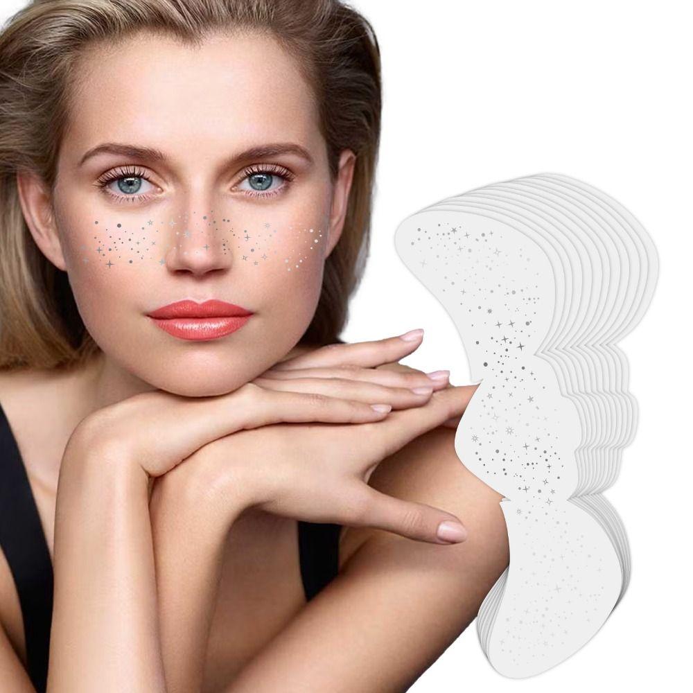 12 Pcs Waterproof Glitter Freckles Face Tattoo Glitter Face Glitter Speckles Patches  for Women