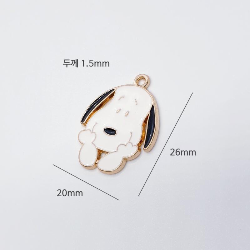 How to make a Snoopy keychain pendant metal keychain with a flower stand