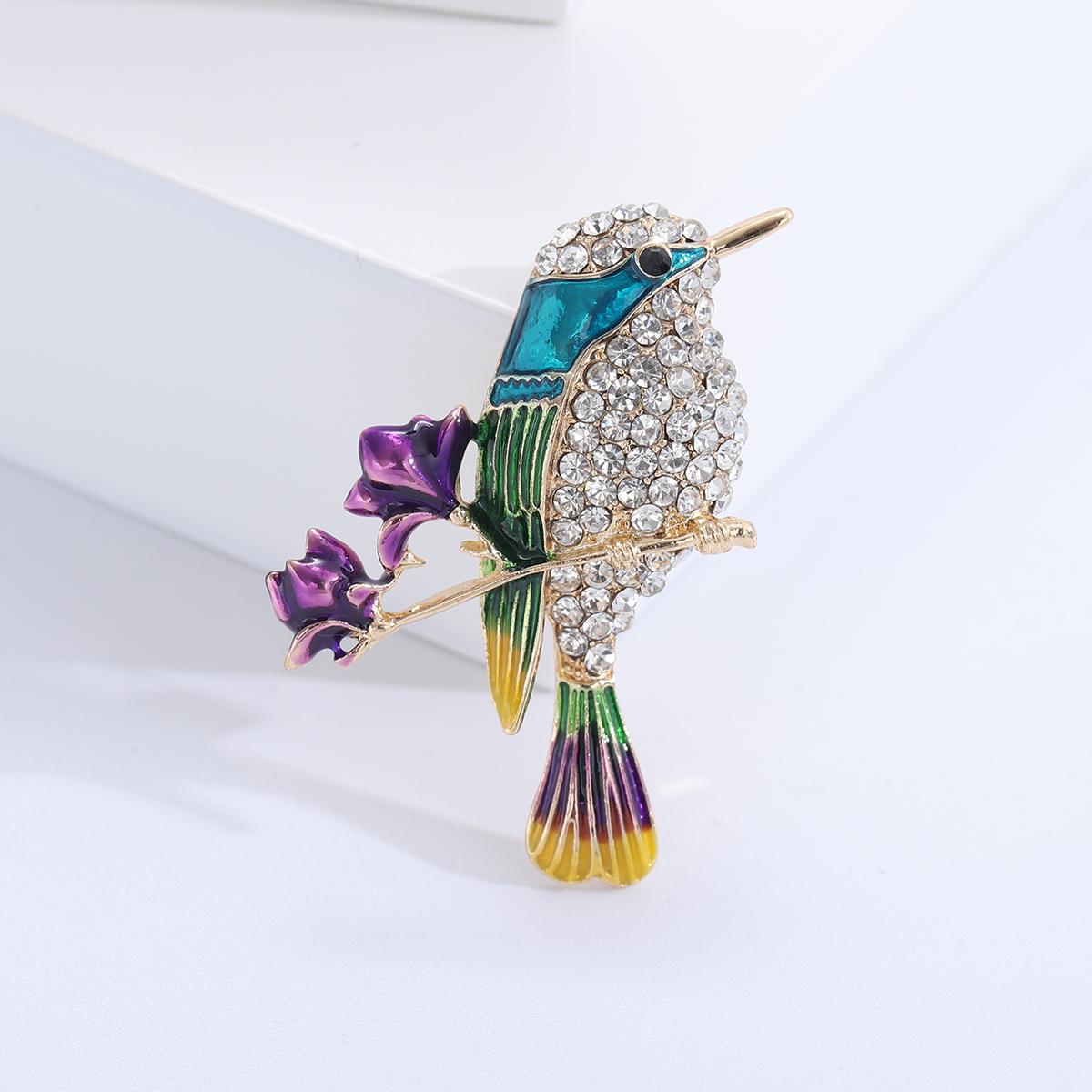 

Classic Rhinestone Bird Brooches for Women Unisex Pearl Animal Pins Banquet Party Backpack Gifts Jewelry Accessories coraline