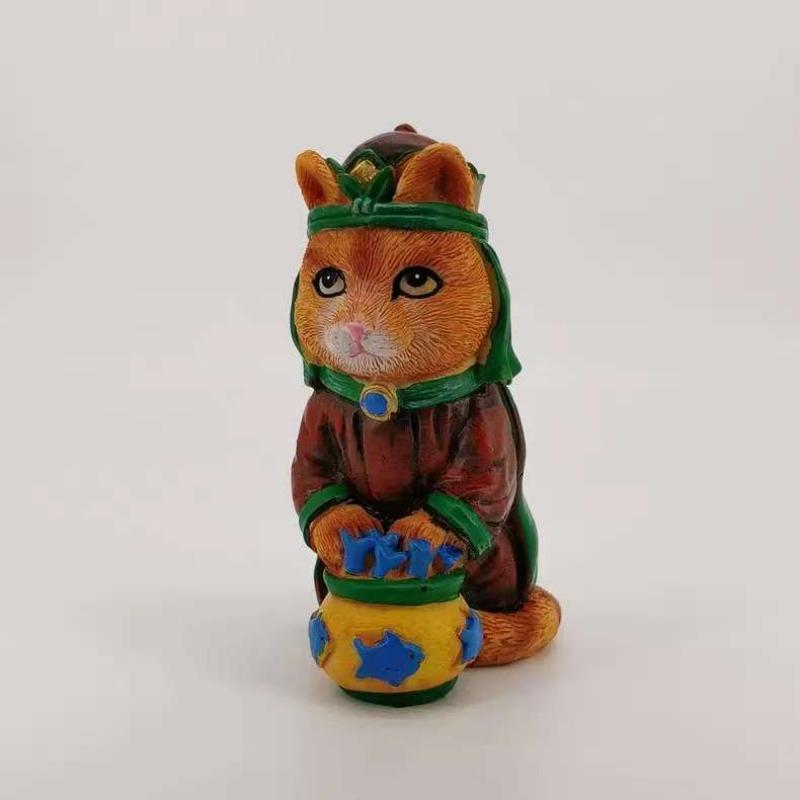 6Pcs Cat Nativity Figurines Set, Resin Kitten Christmas Decor, Cute Cat Themed Nativity Scene Ornaments, Funny Holiday Home Decor Gift
