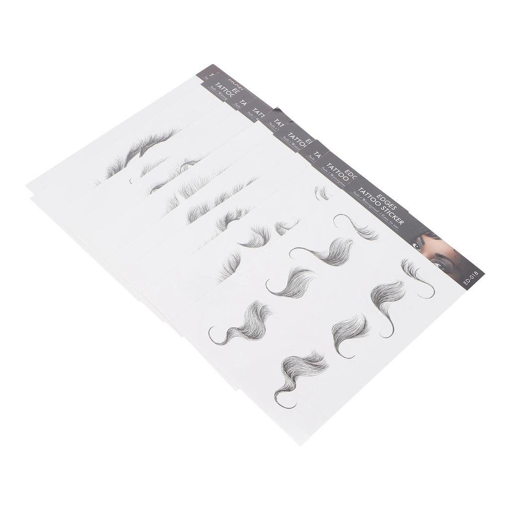 Hair Tattoo Sticker Hair Salon DIY Hairstyling Hair Stickers Fake Hairline Sticker 9pcs/Set