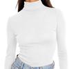 Women's Turtleneck Long Sleeve Shirts Fall Fashion Basic Thermal Underwear Tops Winter Clothes Turtleneck Top, Slim Fit Stretchy Mock Neck Shirt S-5XL