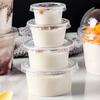 Plastic Dessert Cups with Lids & Spoons, Disposable Round Thickened Pudding Cups for Ice Cream, Yogurt, , Takeout Food