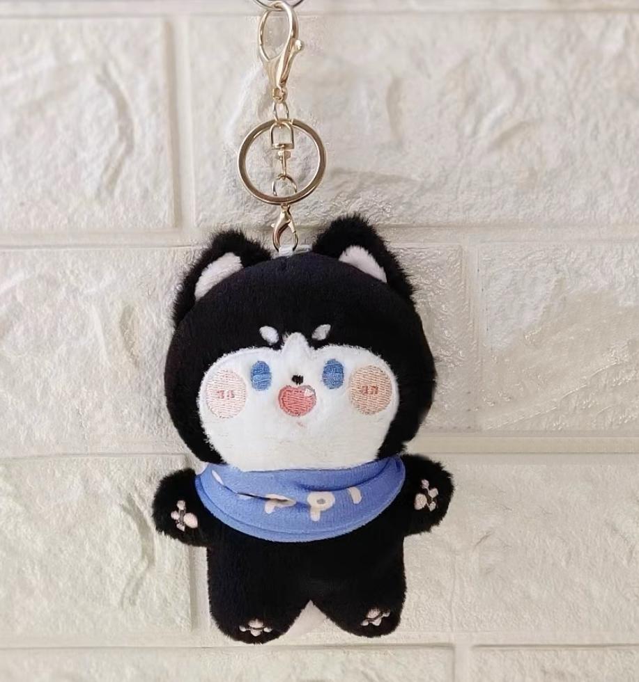 Kawaii Magic Starry Wings Sheep Plushie Colour Wolf Dog Puppy Plushie Pendant Tiger Fox Cat Panda Lamb Small Plush Toy Keychain