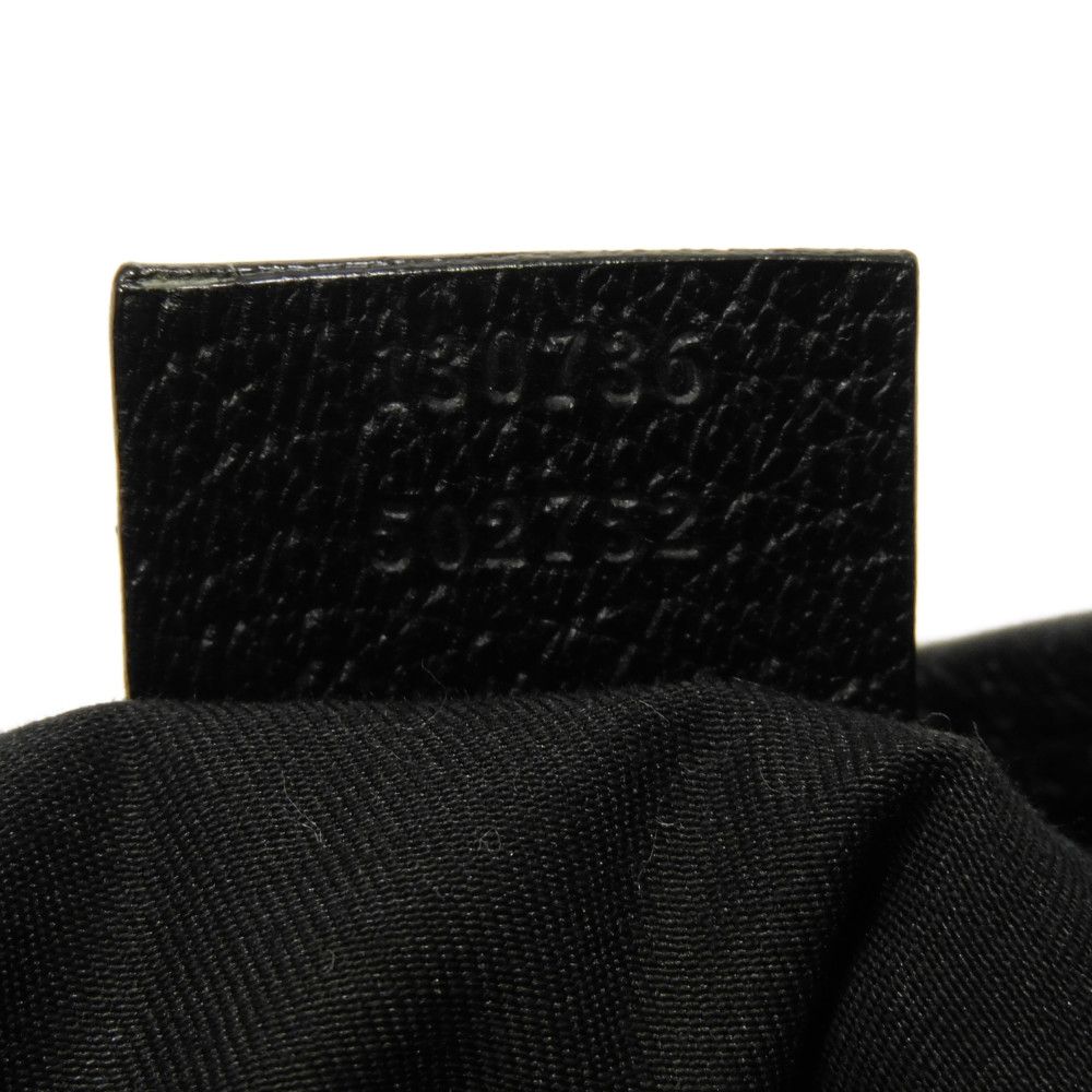 Used Abbey Tote 9539 130736 7924 Logo Double G Calfskin Shoulder Bag in GG Canvas Black Women's from Japan AUTHENTIC