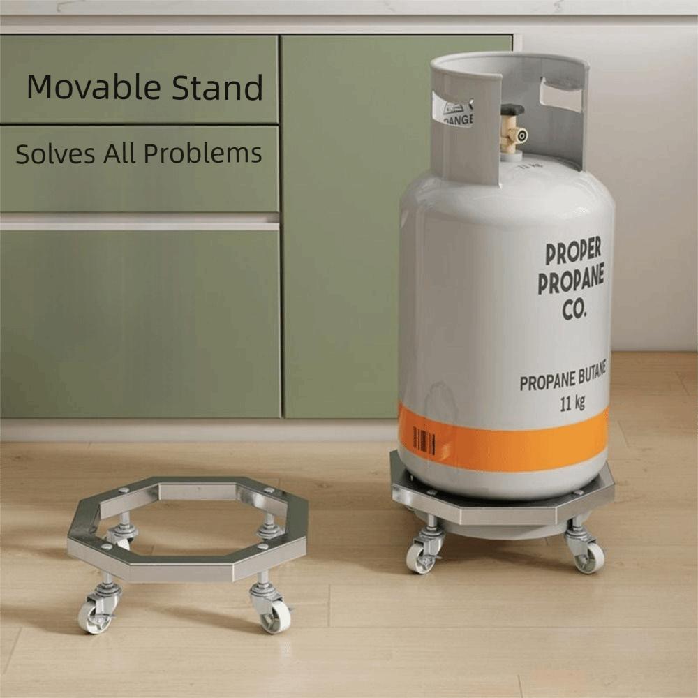 Brake Tank Gas Base with Wheels Cylinder Holder Sturdy Fixed Tank Roller Stand Home