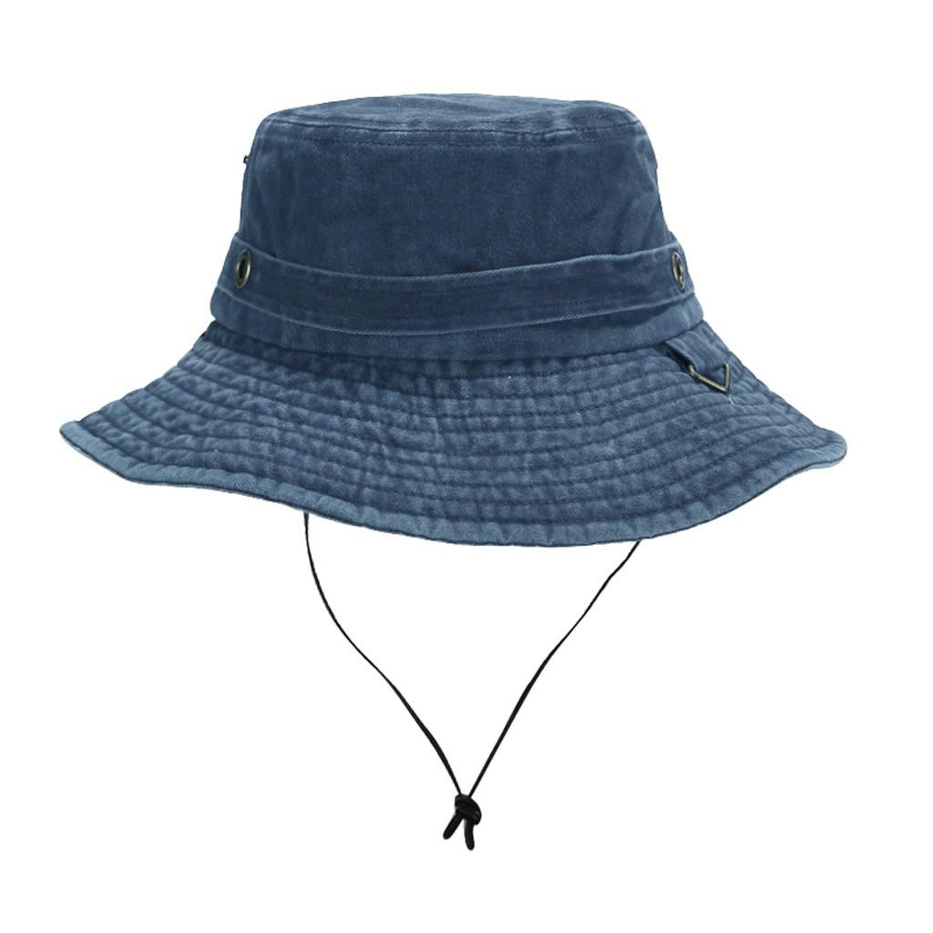 Unisex Fashion Outdoor Hat  Bucket Fisherman Cap Solid Fishing Hat