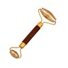 HealthAndYoga BronzRoll Face Roller Fine Wood Grip - Premium Luster Restoring and Skin Stimulation and Detox Tool - Gentle Soft Tissue Massage Ayurved