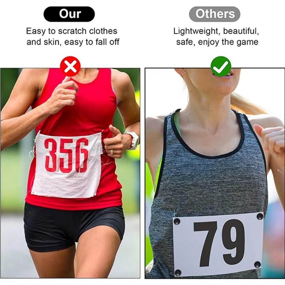 Magnetic Race Number Clips Number Secure Running Fix Clips Versatile Race Bib Holders Race Event