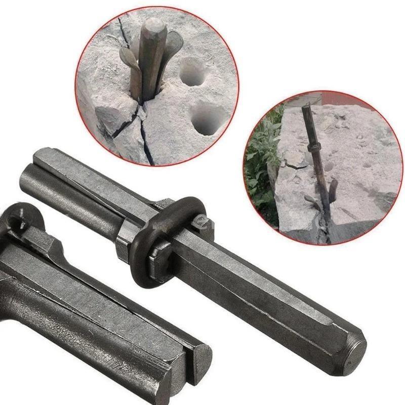 5Pcs Wedge and Feather Shims Heavy Duty Stone Splitting Tools for Concrete Rock Stone Splitter Marble Granite Hand Tools