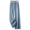 Wide-Leg Women's Jeans: Spring/Autumn 2024, New Loose Straight-Leg, Petite Slimming Floor-Length Style.