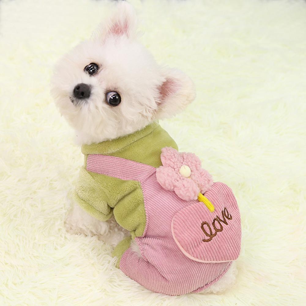 Autumn and winter teddy small and medium-sized dog dog Bigbear pet cat thickened cat warm four-legged dog clothing supplies