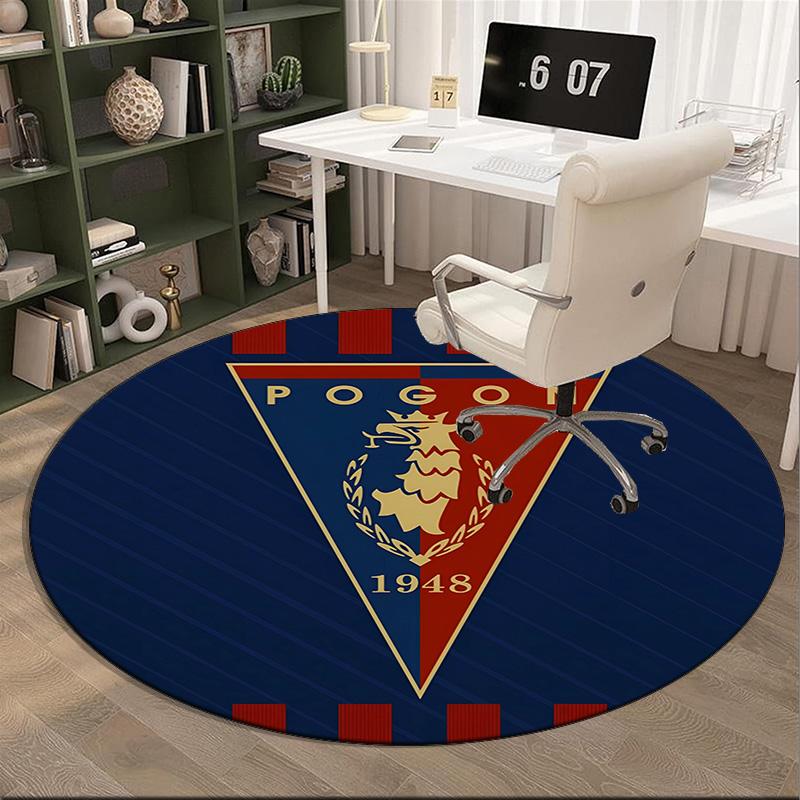 Pogoń Football Crest Round Rug for Livingroom,Bedroom, Palyroom, Chair Rug, Area Rug, Circle Carpet, Fan Christmas Gift