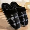 Winter Plush CYFMYD Men's Plaid Slippers | Fuzzy Warm Memory Foam Indoor House Shoes Sole, Round Toe Slip-On Design for Fall Comfort