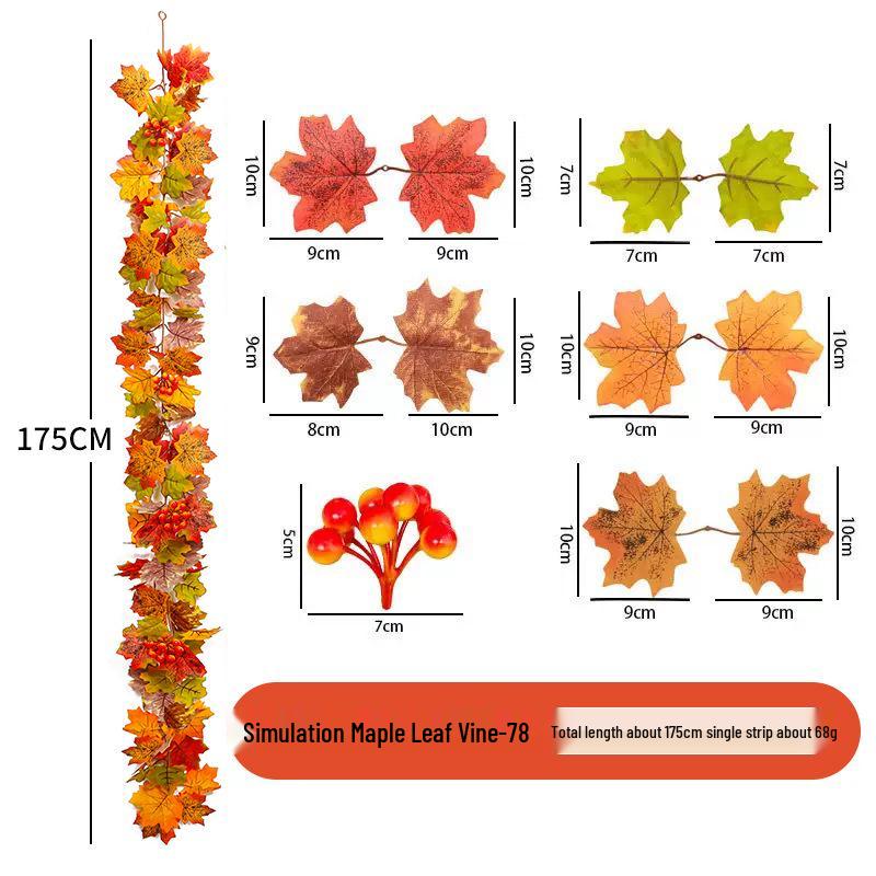 Skladem Podzimní a Halloweenská dekorace z javorových listů pro Vánoce a Den díkůvzdání