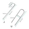 3Pcs L/Ushape Trampolines Rebars Stakes Galvanised Steel Ground Anchors Camping Tent Peg Landscape Garden Ground Stakes
