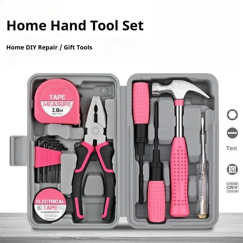 Manual Toolbox Hex Screwdriver Pliers Repair DIY Combo Hand Tool Kit