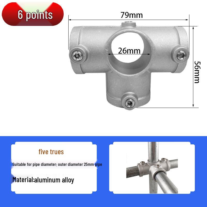 20/25/32mm Stahlrohrverbinder: Verzinkter 6-Punkt Rundbogen-Verbindungsbefestiger
