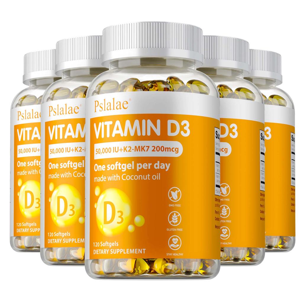 Vitamin D3 capsules, promote calcium absorption, support immune health, nutritional supplement, suitable for both men and women.