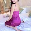 9 Colors Women Silky Sleepwear Dress Lace Pajamas Dress Sexy Nightwear Night Dress Sleeping Dress for Women