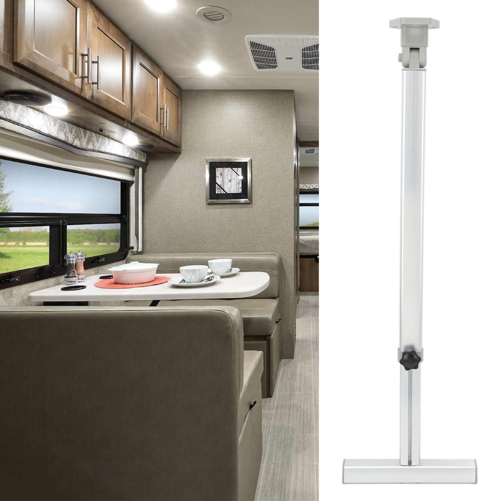RV Foldable Bar Support 590 to 775mm Height Adjustable Heavy Duty T Bar Anodized Table Support Legs For Campers Caravans
