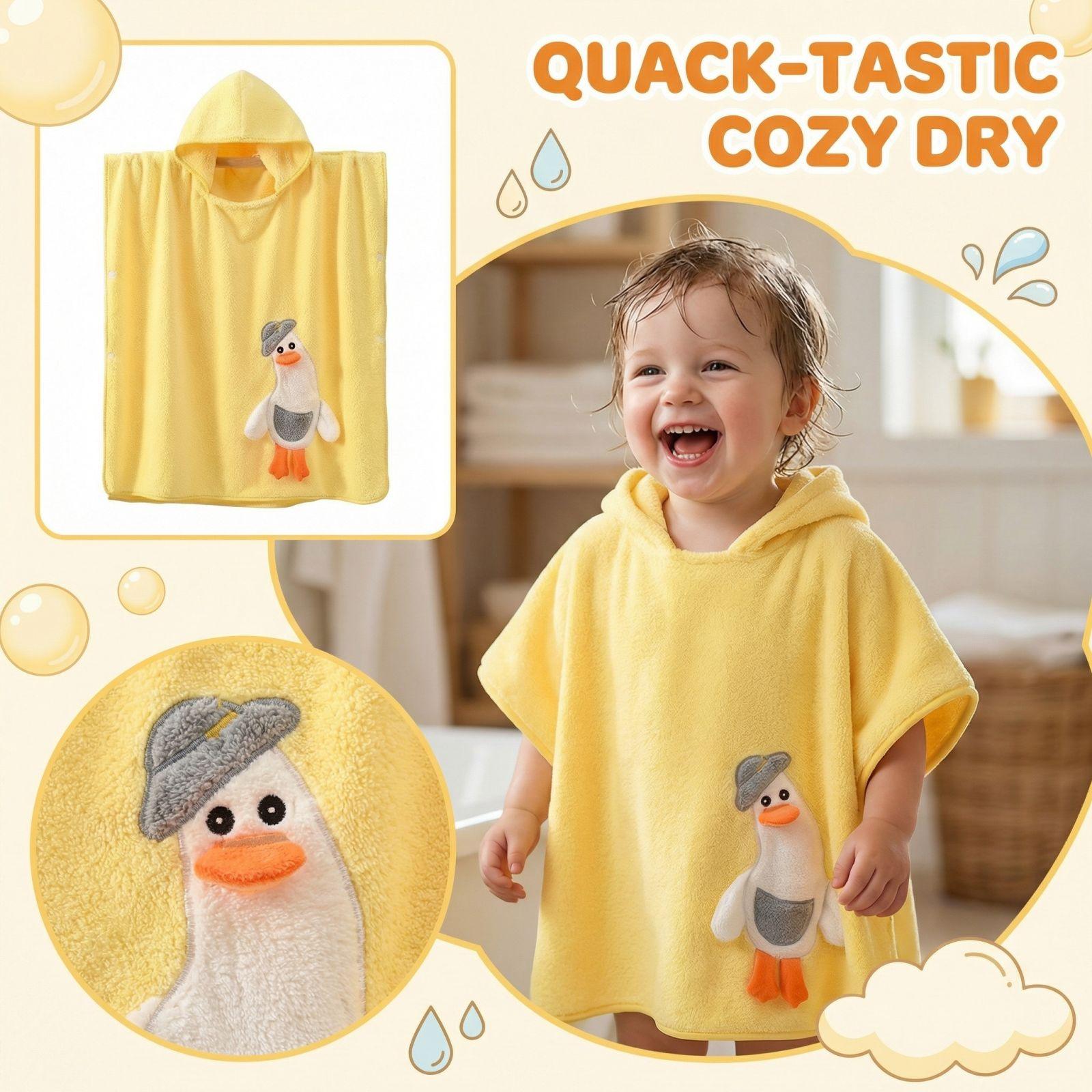 

Children s Bath Towels, Capes, Quick-drying Coral Fleece Bathrobes, Baby Cloaks, Capes, Pures Cotton Ultra-soft Hooded Bath Towels One Size жовтий