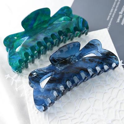 Große Haarklammern für Mädchen und Frauen Koreanische Mode 13 cm Lang Haarklammern Blau Grün Haarklammern