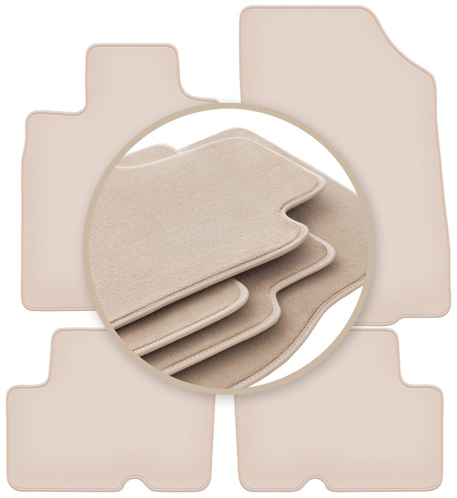 PREMIUM beige floor mats for: Dacia Logan II sedan, station wagon 2012-