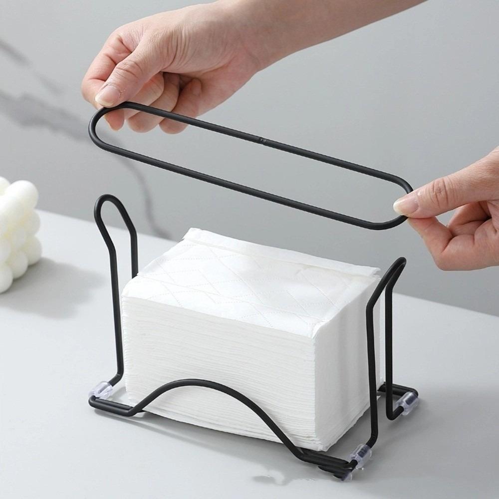 Anti-Rust Vertical Napkin Holder Minimalist Metal Storage Rack Tissue Holder  Bathroom Storage