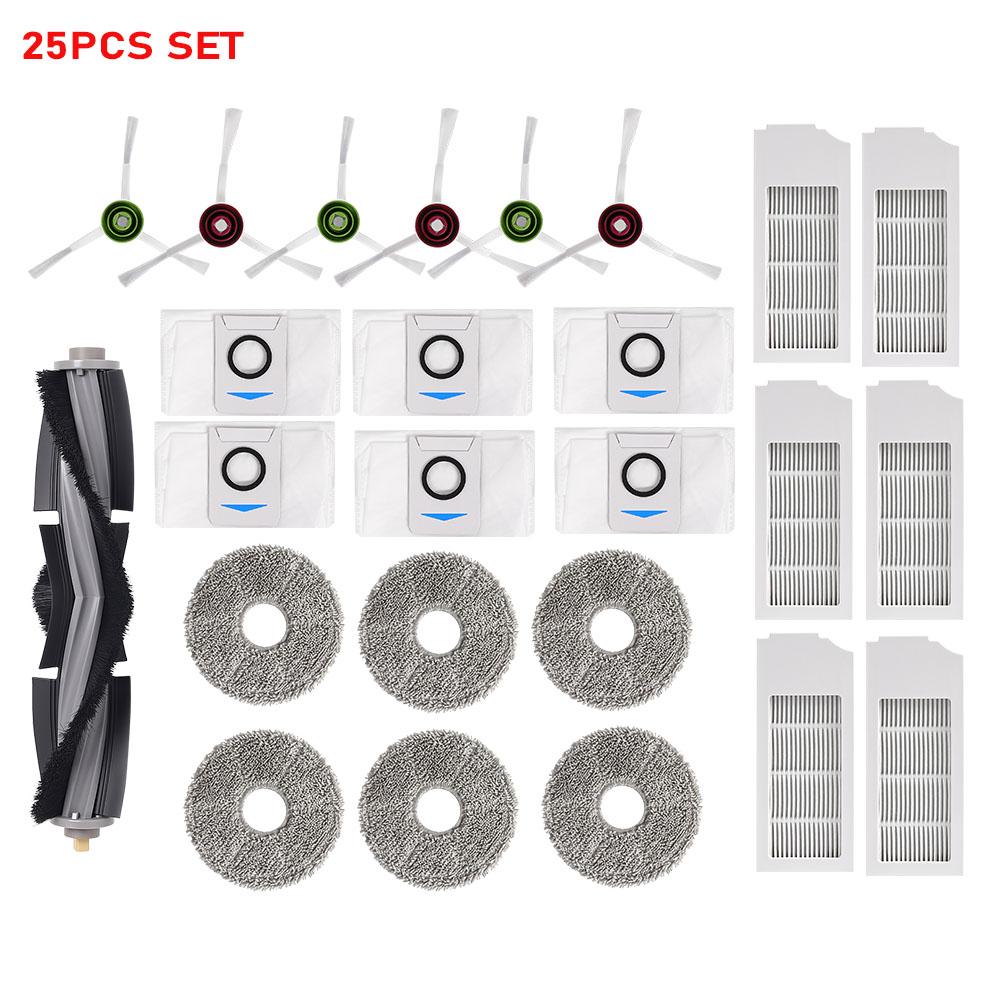 For Ecovacs Deebot X1 OMNI/TURBO T10 OMNI/TURBO/X1S PRO Vacuum Cleaner Parts Dust Box Main Side Brush HEPA Filter Mop Cloths Dust Bag Spare Parts