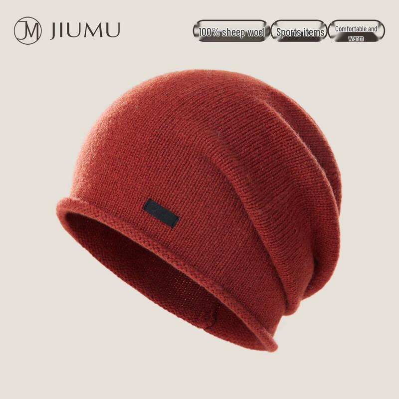 JIUMU Pure Wool Slouchy Beanie Hat