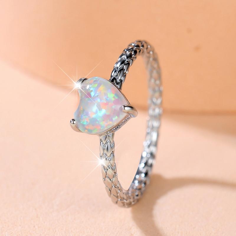 Cushion Cut Square Rainbow White Fire Opal Rings For Women Gold Horse Eye Zircon Charm Leaf Wedding Bands Party Jewelry CZ
