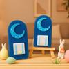QX2E Multipurpose Sturdy Silicone Moon Star Holders Mould Set Portable for Resin Plasters Craft Supplies Assorted Size