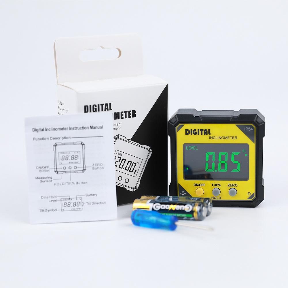 New Dual-Laser Digital Inclinometer with Strong Magnetic Base for Accurate Angle Measurements